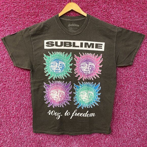 Sublime 40 Oz. To Freedom Sun Logo Album Cover Art T-Shirt L/XL - Picture 1 of 4
